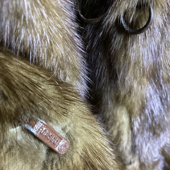 Luxurious Dasco Dark Mahogany Brown mink Full Length Fur Coat Sz 12 - Picture 7 of 14